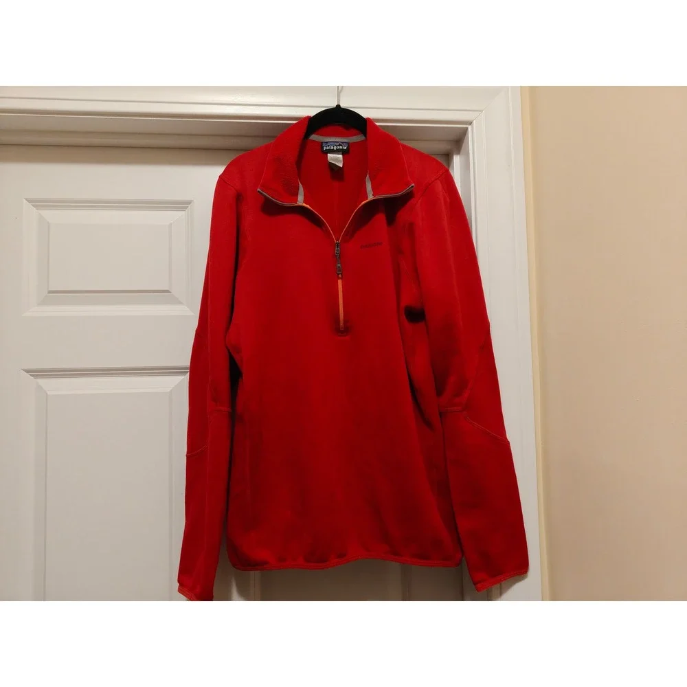 Patagonia Mens R1 Daily Quarter-Zip Fleece Pullover Red 47710FA12 Large